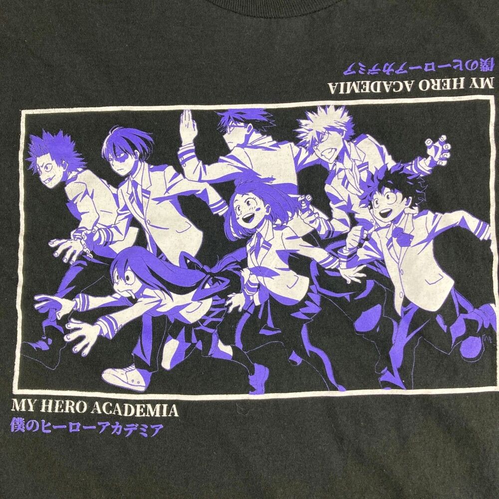 My Hero Academia Anime Graphic T-Shirt Mens XL Black Funimation